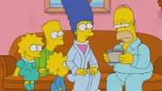 (v.l.n.r.) Lisa; Bart; Maggie; Marge; Homer