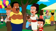 Vorne, l-r: Cleveland Brown, Choni, Marco