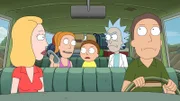 L-R: Beth, Summer, Morty, Rick, Jerry