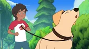 Hund Paul hat etwas wahrgenommen und schlägt an. Josefine muss herausfinden, was los ist. Hund Paul hat etwas wahrgenommen und schlägt an. Josefine muss herausfinden, was los ist.