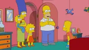 (v.l.n.r.) Maggie; Marge; Lisa; Homer; Bart