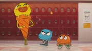 v.li.: Sarah, Gumball, Darwin