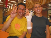 Willi mit Nathalia in der einzigen Artistenschule Deutschlands in Berlin.