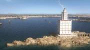 Der monumentale Leuchtturm "Pharos von Alexandria" zählt zu den sieben Weltwundern der Antike.
