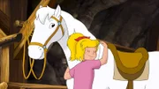 Bibi freut sich, als sie Sabrina in einem verlassenen Bergwerksstollen entdeckt.