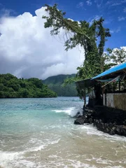 Landschaft auf der Insel Ternate, Indonesien. Die "Grand Lady" macht dort Halt auf der Reise von Hongkong nach Sydney.