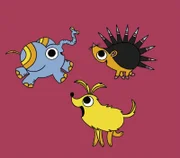 In einem Wechselspiel aus Beschreibungen von Kindern und lustigen Tieranimationen wird das jeweilige Tier schrittweise ermittelt.