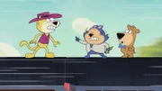 v.li.: Top Cat, Benny the Ball, Boo-Boo Bear