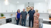 The Napiers show the Verrettes their new kitchen on reveal day, as seen on Home Town, Season 7.