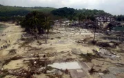 Ruinen nachwirkungen des Tsunamis.