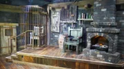 The completed jail house and torture room at Merlins.