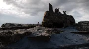 The drained wreck of the biggest battleship to ever sail.