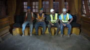 The construction team, Mark Sylvestre and Brad Carney inside the completed Ontario.