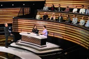 (v.l.n.r.) Jörg Pilawa; Christina Hänni; Luca Hänni