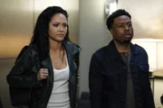 Riley Davis (Tristin Mays,l.) und Wilt Bozer (Justin Hires, r.)