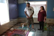 Antonio Ballatore meets with Sandi Ackerman at Rabbit Meadows.