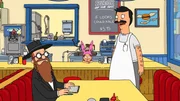Ein Restaurantkritiker, genannt Moody Foodie (l.), kommt zu Bob's Burgers und ver&ouml;ffentlicht eine sehr negative Rezension dazu. Doch das kann Bob (r.) nicht auf sich sitzen lassen und schmiedet einen Plan, um seinen Ruf wieder herzustellen ...