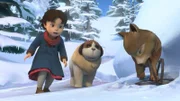 Heidi findet das Wolfsjunge, das in einer Falle steckt.