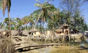 Ein Resort im Bang Tao-Gebiet von Phuket, Thailand, ist am 11. Januar 2005 abgebildet, nachdem es durch den Tsunami vom 26. Dezember dem Erdboden gleichgemacht wurde. (The Associated Press/Apichart Weerawong)