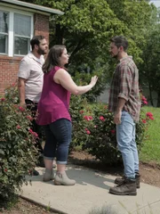 Jamie's ex and Lord verbally fight each other as Jamie tries to stop them.