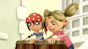 Jim und Matilda sorgen als Superhelden für Gerechtigkeit in Schnarch am Deich.