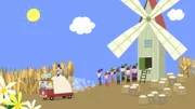 Nanny Plum hat die Windmühle verzaubert, um Mehl für den König zu beschaffen.