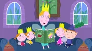 Die Königin liest den Kindern eine Geschichte über die Sterne vor.