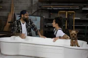 Antonio Ballatore and Grace Lee discuss dog pool plans