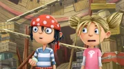 Jim und Matilda wundern sich denn Frau Biber ist nicht wiederzuerkennen.