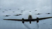 Kampfflugzeuge. Hitler versuchte mit geplanten Luftangriffen die Kapitulation Großbritanniens zu erzwingen.