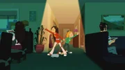 Wendy und Marine putzen und singen, aber Mama und Papa scheinen sie nicht zu bemerken.