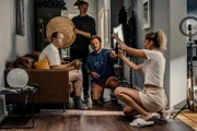 V.l.: Josef (Adam Jaskolka), Titus Kraus, David Helmut und Melisa Dobric