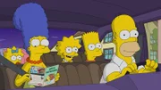 (v.l.n.r.) Maggie; Marge; Lisa; Bart; Homer