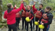 Alle sind gut durch die Stromschnellen gekommen. Coach Tobi ist zufrieden!