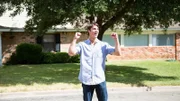 David Ridley sees his newly renovated home for the first time, as seen on Fixer Upper. (action)