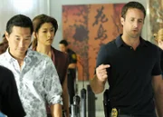 L-R: Chin (Daniel Dae Kim), Kono (Grace Park) und Steve (Alex O'Loughlin)