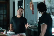L-R: Johnny Falcone (Daniel Jacobsen), Chef Nico Falcone (Alessandro Miro)