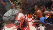 Die Rettung eines verletzten Touristen.