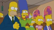 Müssen Abschied von Chip Davis nehmen: (v.l.n.r.) Homer, Marge, Maggie, Lisa und Bart ...