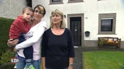 Nina (li.) mit Sohn Jayden und Mama Katharina