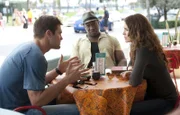 L-R:  Geoff Stults, Michael Clarke Duncan and Saffron Burrows.