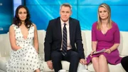 V.l.: Davina Delucci (Paloma Guzmán), George Thanos (Mark Moses), Heidi Sorenson (Bonnie Somerville)
