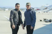 Nick Torres (Wilmer Valderrama, l.); Leroy Jethro Gibbs (Mark Harmon, r.)