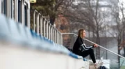 Louisa Grauvogel im NetCologne Stadion in Köln nach ihrem Karriereende.