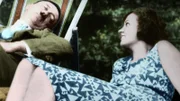 Germany, Summer 1931.: Geli Raubal looking at Hitler taking a nap. (Photo Credit:  CC & C / Nara)