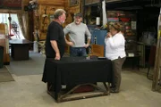 Durham, NH: Lee Danley and Brian Gurry meet with Donna Welsh to examine their finds more closely.