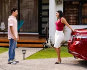 David Del Rio (Mateo), Michelle Veintimilla (Vanessa).