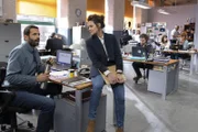 Adam Karadec (Mehdi Nebbou,l .); Céline Hazan (Marie Denarnaud, r.)