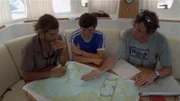 Von links: Kapitän, Evi Tsougiopoulou und Florian Guthknecht.