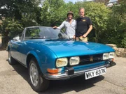 Cromford, Brackenfield, UK - Tim and Fuzz with Peugeot
